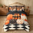thumbnail image 3 of Erosebridal Pumpkin Variety 7-Piece Twin Bedding,Fall Harvest Bedding Comforter Set,Dark Grey,Reversible, 3 of 6