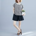 thumbnail image 2 of Traje de primavera y verano para mujer, nuevo estilo coreano, holgado, con pantalones cortos antienvejecimiento para hermanas, traje de estilo occidental, 2 of 5