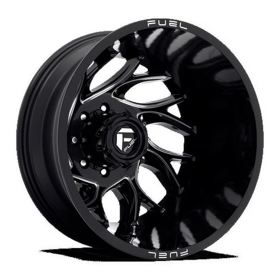 Fuel D741 Runner 20X8.25 8X210 -221Et 106.1Cb Gloss Black Milled Wheel