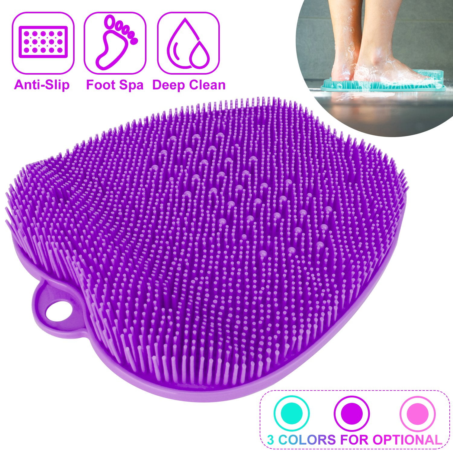 Shower Foot Scrubber, iMountek Foot Massager Exfoliation Cleaner Mat