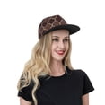 thumbnail image 6 of Kdxio Brown Gold Grid Print Snapback Hat for Men Women,Adjustable Baseball Cap, 6 of 7