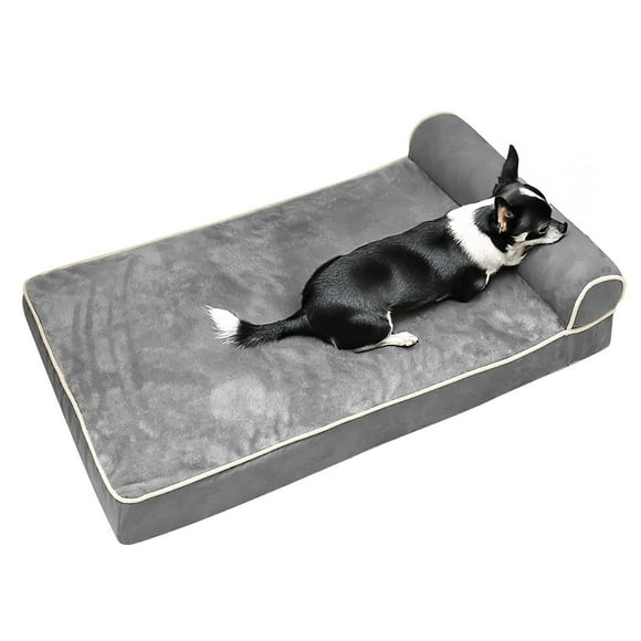Cama Ortopédica para Perros Grande con Espuma Viscoelástica Piel Sintética Antideslizante