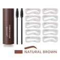 thumbnail image 1 of One Step Eyebrow Stamp Shaping Kit Eyebrow Definer Powder Stamp Makeup 10 Reusable Eyebrow Stencils, Eyebrow Pen Brus Long Lasting Buildable Eyebrow Makeup Tools,Natural Brown, 1 of 9