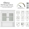 thumbnail image 6 of Spirich Elegant Bath Storage Organizer Wall Mounted Cabinet with Transparent Glass Doors, Adjustable Shelves, White, 6 of 7