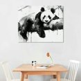 thumbnail image 2 of Nawypu  Canvas Print Wall Art Watercolor Explosion Black &amp; White Sleeping Panda Animals Wildlife Illustrations Pop Art Chic Portrait Relax/Calm for Living Room, Bedroom, Office, 2 of 4
