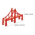 thumbnail image 2 of FENGGUIQU 2Pcs Train Bridge Model Red Plastic for Connectable Train Accessories Christmas, 2 of 8