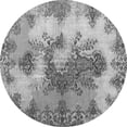 thumbnail image 1 of Ahgly Company Indoor Round Medallion Gray Traditional Area Rugs, 4' Round, 1 of 1