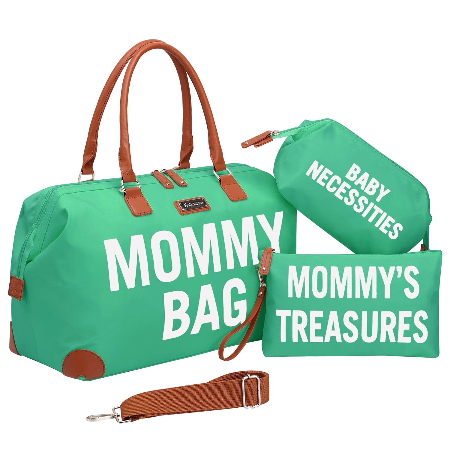 Diaper Bag Tote with Mommy's Treasure and Baby Necessities, Large Capacity Mommy Bag for Hospital and Weekender Travel, Newborn Baby Essential