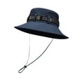 thumbnail image 3 of Sombrero tipo pescador cómodo de ala ancha y ajustable para la playa, ideal para jugar al golf o actividades al aire libre. Azul oscuro, 3 of 9