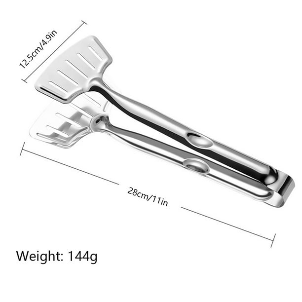 Stainless Steel Multipurpose Fish Frying Gripper Bread Clip Fried Steak  Clamp Barbecue Tongs Turner 