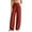 Red, variant on Cotton Linen Pants Women 2026 Summer Elastic High Waist Wide Leg Loose Fit Lounge Pants with Pockets