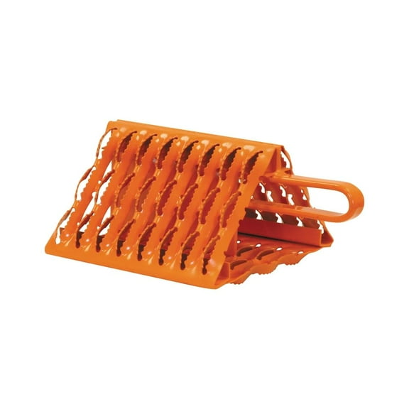 Buyers Products Orange Galvanized Serrated Wheel Chock With Handle BPC-WC091061