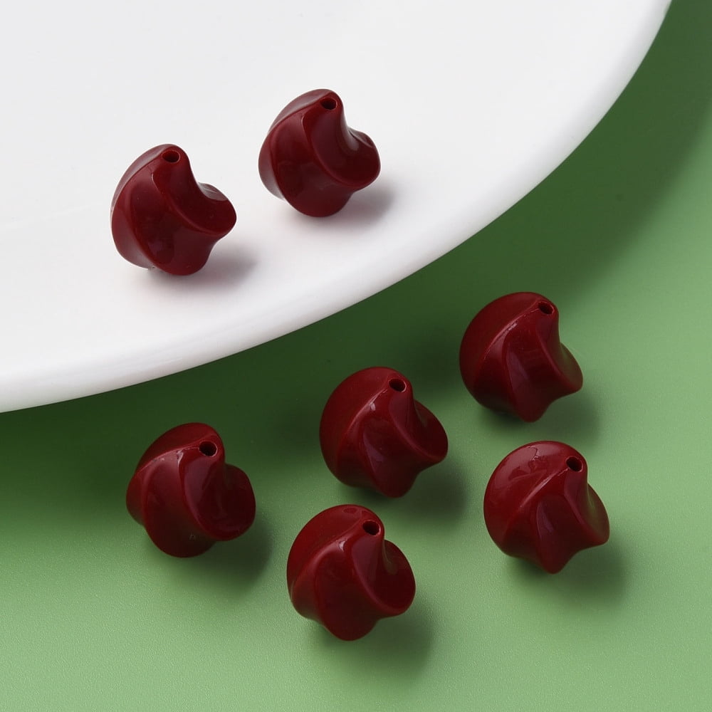 500gs Opaque Acrylic Beads Twist Mixed Color 14.5x14x14mm Hole: 1.6mm about 390pcs/500gDIY