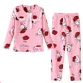 thumbnail image 3 of Kiijoy Toddler Girls Outfits Cute Ruffle Flannel Long Sleeve Top Pants Outfits, Sizes 1-8, 3 of 3