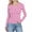 Pink, variant on UQJfacai Womens Ribbed Long Sleeve Shirts Crew Neck Ribbed Crop Tops Polka Dot Print Strech Slim Fitted Casual Basic Tee
