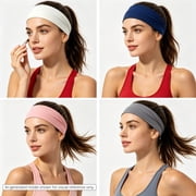 Kabuer Headbands for Women, 12 Pack No Slip Elastic Hair Bands for Workout, Running, Yoga and Daily Wear, Multi-Color