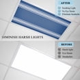 thumbnail image 4 of Blue Striped Fluorescent Light Covers, Farmhouse Blue White Stripes Magnetic Light Covers for Ceiling Lights, Fluorescent Ceiling Shade Filters for Classroom Bedroom Office 4x2Ft x 2PCS, 4 of 8