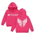 thumbnail image 6 of Cute Hoodie Sweatshirt for Girls Long Sleeve Pullover with Kangaroo Pocket Angel Wing Design Sweatshirt Casual Graphic Hoodies Pullover Tops for Spring and Fall(Watermelon Red,12-13 Years), 6 of 6