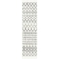 thumbnail image 2 of SAFAVIEH Berber Fringe Erin Aztec Shag Runner Rug, Cream/Dark Gray, 2'2" x 6', 2 of 12
