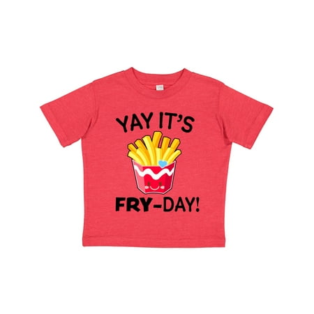 

Inktastic Yay Its Fry Day with Cute French Fries Gift Toddler Boy or Toddler Girl T-Shirt