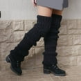 thumbnail image 2 of Knitted Leg Warmers for Women and Girls, Calf Cuffs In Braid Pattern for Indoor/Outdoor, Thick Boot Covers Foot Warming Covers, 2 of 5
