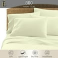 thumbnail image 2 of PRATYUX Split Cal-King 7-PC Sheet Set - 800-TC 100% Egyptian Cotton, 15" Deep Pockets - Ivory, 2 of 7