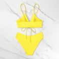 thumbnail image 4 of ylioge Womens Bathing Suits Two Piece Bikini Sets Built in Bras Swimsuits Ladies Trendy Solid Adjustable Low Rise Swimwear Set, 4 of 6