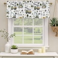 thumbnail image 2 of 2 Pack Valances for Window, Cartoon Tractor Short Curtains for Kitchen Bedroom Living Room, Cute Digger Shovel Truck Country Car Rod Pocket Small Window Treatment Valance Drapes 42 x 12 Inch, 2 of 8