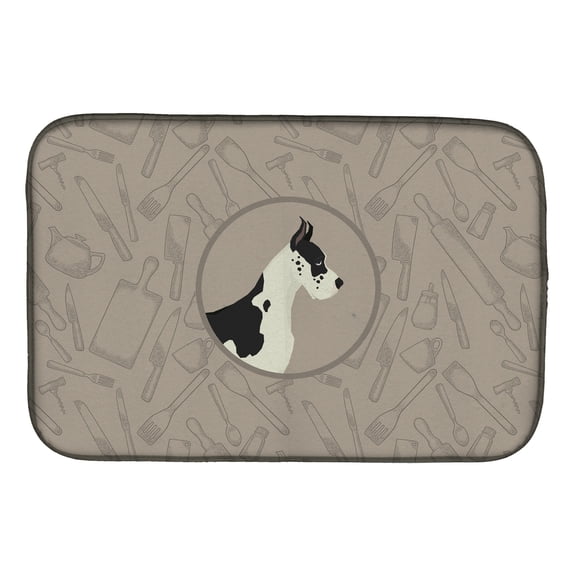 Caroline's Treasures Great Dane In the Kitchen Dish Drying Mat