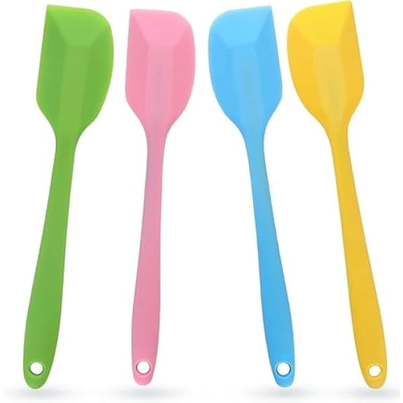 4 Pcs Silicone Spatulas Rubber Spatula Small Spatula,8 Inch Baking Mini Spatula Mixing Tool for Nonstick Cookware Cooking - Multi-Functional High-Efficiency Design for Modern Kitchen Ho