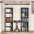 thumbnail image 3 of ZenSports 5-Shelves Narrow Bookcase Small Open Modern Bookshelf Adult Kids Storage Organizer Black, 3 of 10