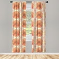 thumbnail image 3 of Ambesonne Mandala Curtains, Bloom Swirled Petals Art, Pair of 28"x95", Burgundy Yellow Pink, 3 of 5