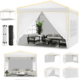 thumbnail image 4 of HOTEEL Pop up Canopy Tent 10x10 Commercial Instant Canopy with 4 Sidewalls & Carry Bag,Portable Tent for Parties Beach Camping Party Event Shelter Sun Shade,White, 4 of 12