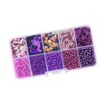 thumbnail image 1 of Cuentas espaciadoras Soledad lentejuelas vidrio morado oscuro, 1 of 10