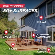 30 SECONDS Outdoor Cleaner, 1 Gallon Concentrate for Concrete Surfaces, Cleans Algae, Mold, Mildew Stains