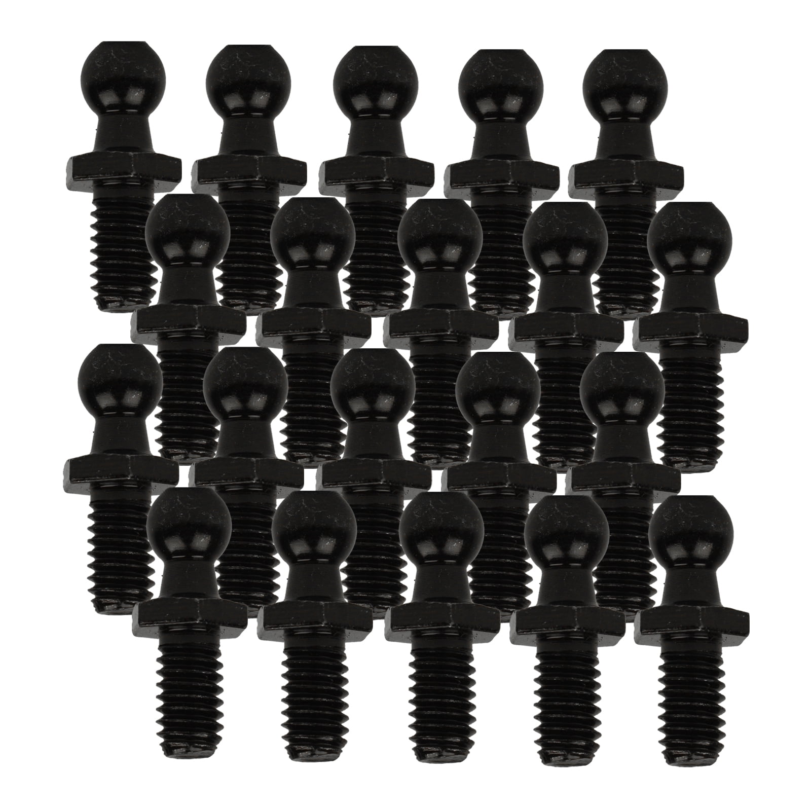 Black Nitrate Coated Gas Strut Mounting Stud - 10mm Ball, M8x1.25 Thread (Replacement Pin)