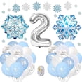 thumbnail image 3 of MMTX Frozen Theme Snow White Birthday Party Decoration Supplies, Blue White Ice Snow Balloon Garland Arch Kit with Snowflake Foil Balloon for Girl 7th Birthday Baby Shower Princess Party, 3 of 6