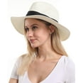 thumbnail image 3 of Unisex Straw Fedora Hat, Sun Hat, Beach Hat for Summer, 3 of 8