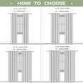 thumbnail image 3 of Cortinas Koufall, color crema, para oscurecer habitaciones, 214 cm de largo, 2 paneles, 3 of 9