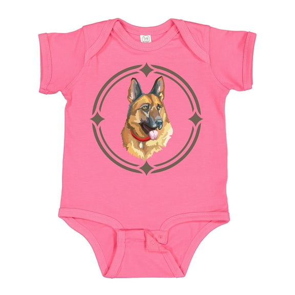 Inktastic German Shepherd Dog Art Boys or Girls Baby Bodysuit