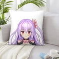 thumbnail image 6 of ZICANCN Moe Anime Character Girl Decorative Throw Pillow Covers, Bed Couch Sofa Decorative Knit Pillow Covers for Living Room Farmhouse, 12"x12", 6 of 8