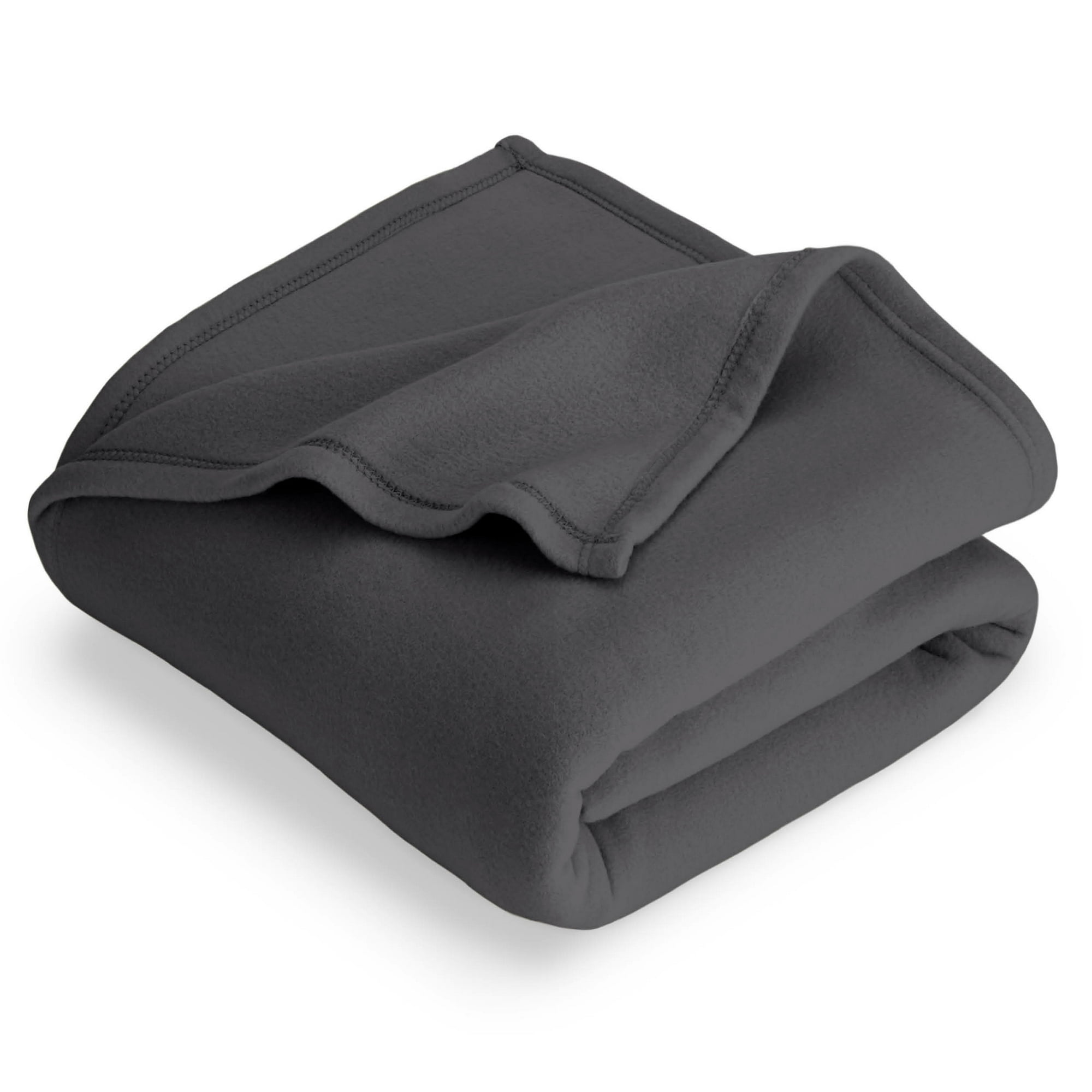 Bare Home Polar Fleece Bed Blanket Lightweight Premium Fleece Throw Forged Iron Gray Walmart