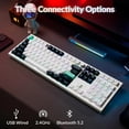 thumbnail image 3 of Keychron Q6 HE Wireless Mechanical Keyboard, 100% Full Size, QMK, 2.4GHz/Bluetooth/Wired, Hot-Swappable Gateron Magnetic Switches, Shell White – Mac/Windows, 3 of 7