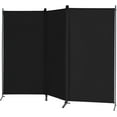 thumbnail image 1 of VEPRIMIN 3 Panel Room Divider, 6 Ft Tall Privacy Screens and Room Dividers, Wall Divider Panels Partition, Freestanding Folding Office Room Separator,102" W x 71" H Black, 1 of 4