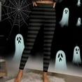 thumbnail image 4 of absanyy Womens Hall-oween Leggings Size M, Multicolor Striped, Polyester Spandex Stretchy, Witch Costume Leggings for Hall-oween Party & Casual Wear, 4 of 9