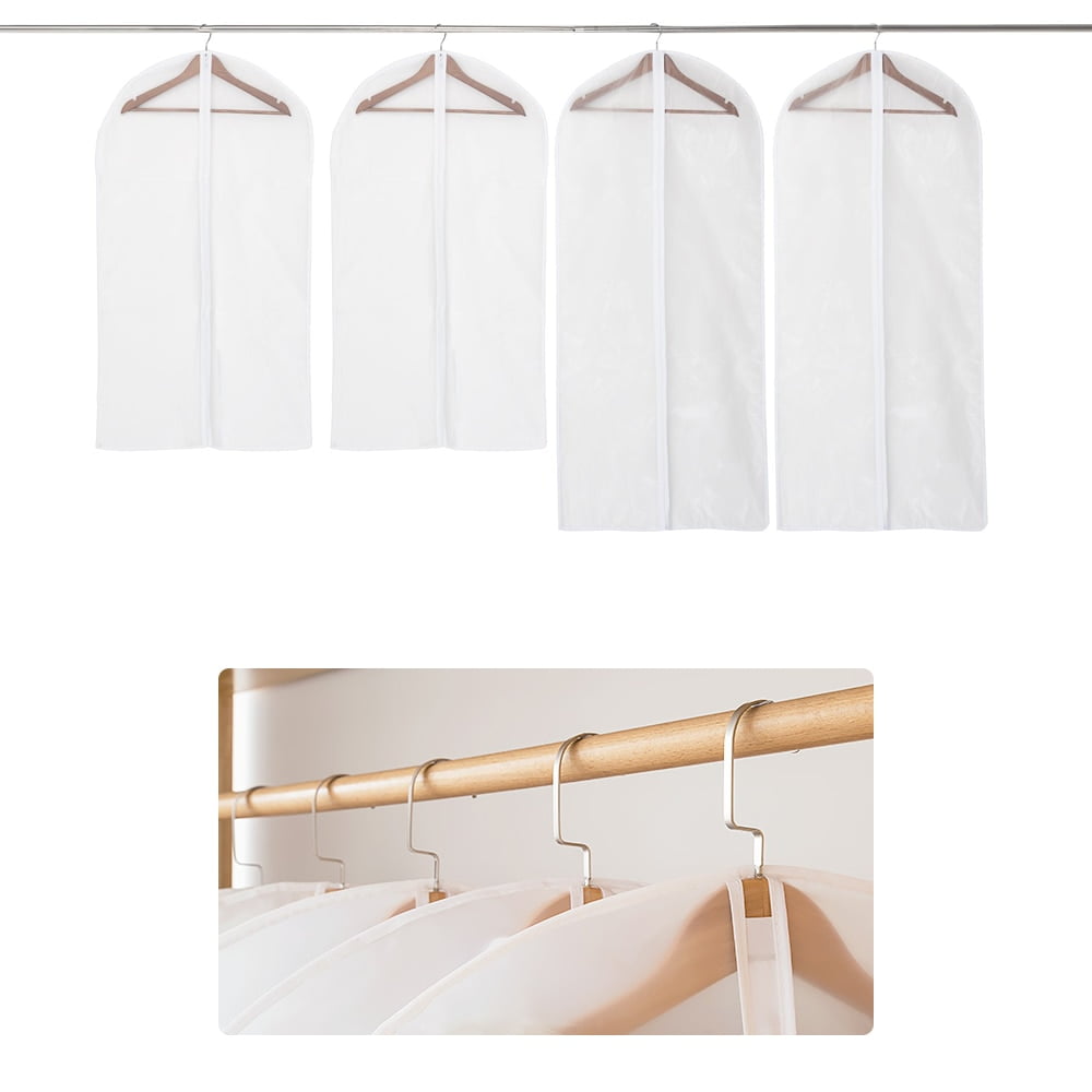Hanging Garment Bag Lightweight Clear Full Suit Bags Moth-Proof Breathable Dust Cover for Closet Clothes Storage