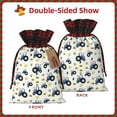 thumbnail image 2 of Rocae Tractor And Vehicle Print Christmas Drawstring Linen Gift Bag with Drawstrings Treat Bag Goody Present Bags for Christmas Party Favor, 2 of 8