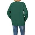 thumbnail image 4 of Harpily 50% Off Clear! Sweater for WomenWomen's Probably Hungry Likely Deepy Cold Printed Hoodless Hoodie Green S, 4 of 5