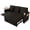 L1058-Black Chenille, variant on LITVZ L Shaped Sectional Couch with Storage and Pull Out Bed, 3 Seater Sleeper Sofas Convertible Couches with Reversible Chaise for Living Room, Small Sofa Bed for Small Spaces, Dark Green