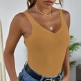 thumbnail image 2 of Beach Vacation Clothes for Women Color Changing Sequin Top Camisole Small Tote for Girls Compression Crop Bra Top Button Crop Tops Women Cute Summer Comfy Tops Bedroom Women's Summer Sexy V Yellow S, 2 of 7